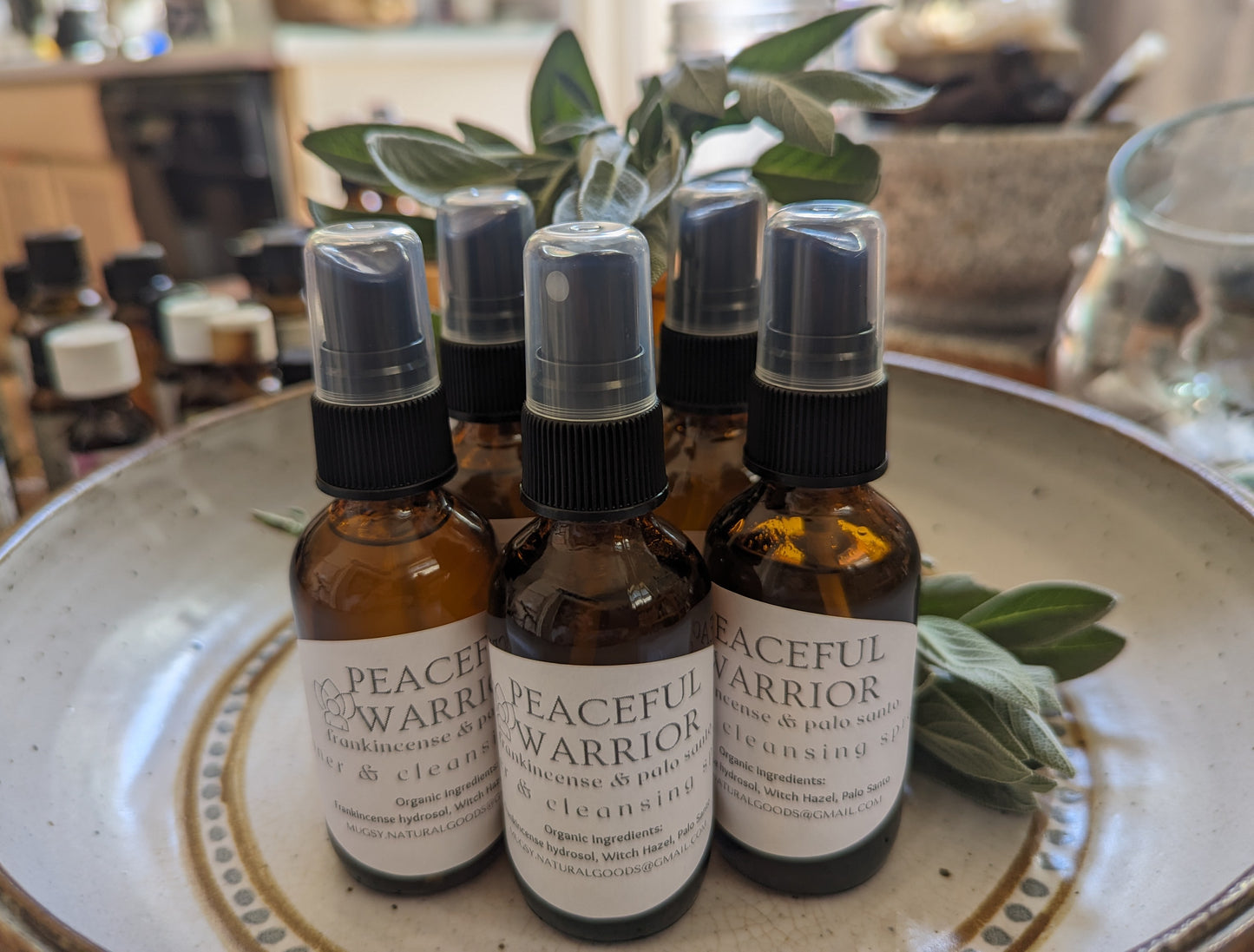 PEACEFUL WARRIOR Frankincense facial toner & aura cleanse